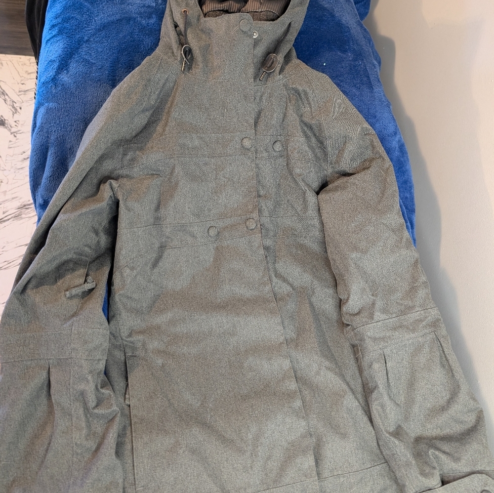 Women's Capp3l Gray Hooded snowboarding Jacket